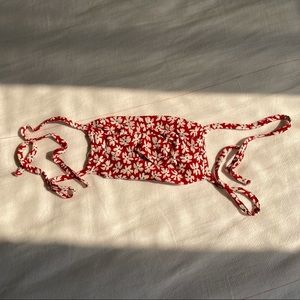 Red Floral Reformation Mask